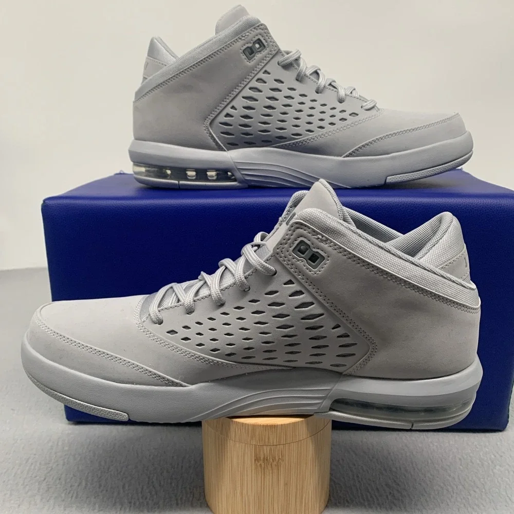 Nike JORDAN Flight Origin 4 Basketball‎ Shoes Cool Gray Men's 12 #921196 005 NEW